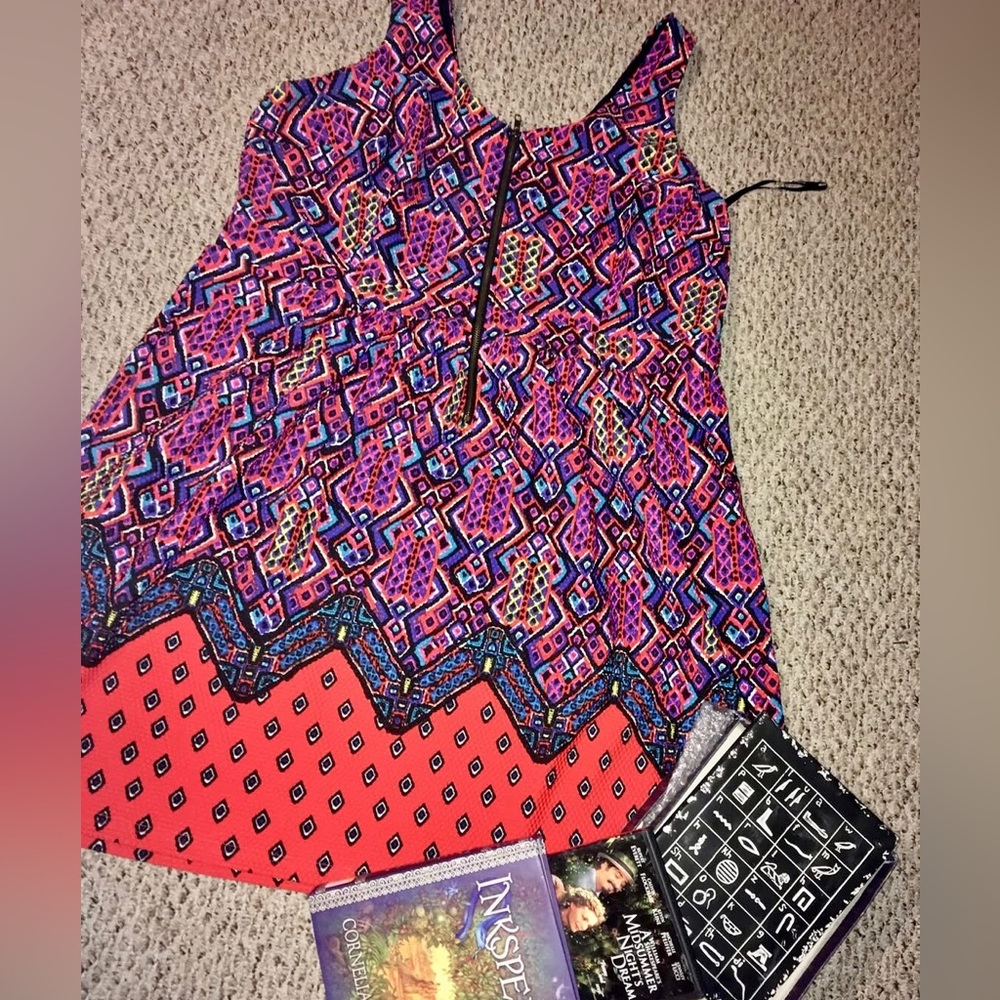City Chic Vibrant Patterned DressCity Chic Geometric Dress. Dopamine dressing.